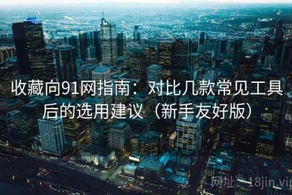 收藏向91网指南：对比几款常见工具后的选用建议（新手友好版）