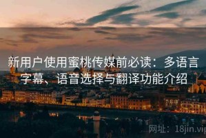 新用户使用蜜桃传媒前必读：多语言字幕、语音选择与翻译功能介绍