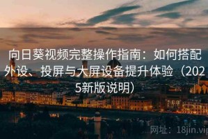 向日葵视频完整操作指南：如何搭配外设、投屏与大屏设备提升体验（2025新版说明）