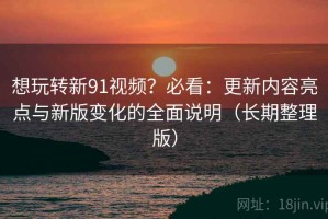 想玩转新91视频？必看：更新内容亮点与新版变化的全面说明（长期整理版）