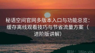 秘语空间官网多版本入口与功能总览：缓存离线观看技巧与节省流量方案（进阶版讲解）
