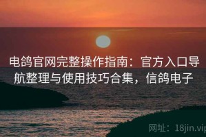 电鸽官网完整操作指南：官方入口导航整理与使用技巧合集，信鸽电子