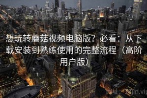 想玩转蘑菇视频电脑版？必看：从下载安装到熟练使用的完整流程（高阶用户版）