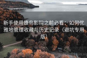 新手使用蜂鸟影院之前必看：如何优雅地管理收藏与历史记录（避坑专用版）