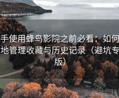 新手使用蜂鸟影院之前必看：如何优雅地管理收藏与历史记录（避坑专用版）