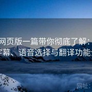 趣岛网页版一篇带你彻底了解：多语言字幕、语音选择与翻译功能介绍