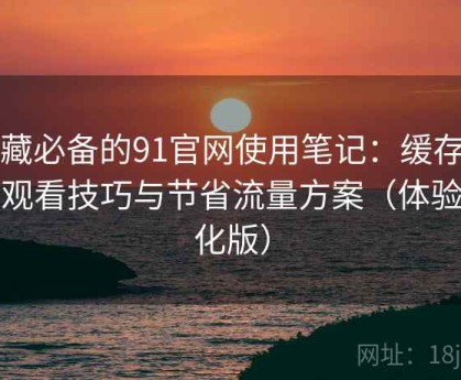 收藏必备的91官网使用笔记：缓存离线观看技巧与节省流量方案（体验强化版）