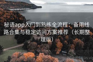 秘语app入门到熟练全流程：备用线路合集与稳定访问方案推荐（长期整理版）