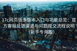 17c网页版多版本入口与功能总览：官方客服反馈渠道与问题提交流程说明（新手专用版）
