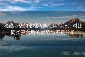 收藏必备的蜜桃传媒使用笔记：对比同类平台后的优势与不足分析
