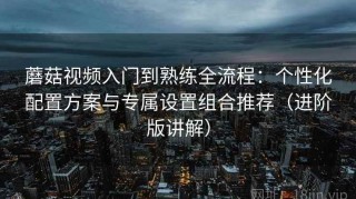 蘑菇视频入门到熟练全流程：个性化配置方案与专属设置组合推荐（进阶版讲解）