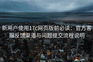 新用户使用17c网页版前必读：官方客服反馈渠道与问题提交流程说明