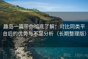 趣岛一篇带你彻底了解：对比同类平台后的优势与不足分析（长期整理版）