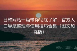 日韩网站一篇带你彻底了解：官方入口导航整理与使用技巧合集（图文加强版）