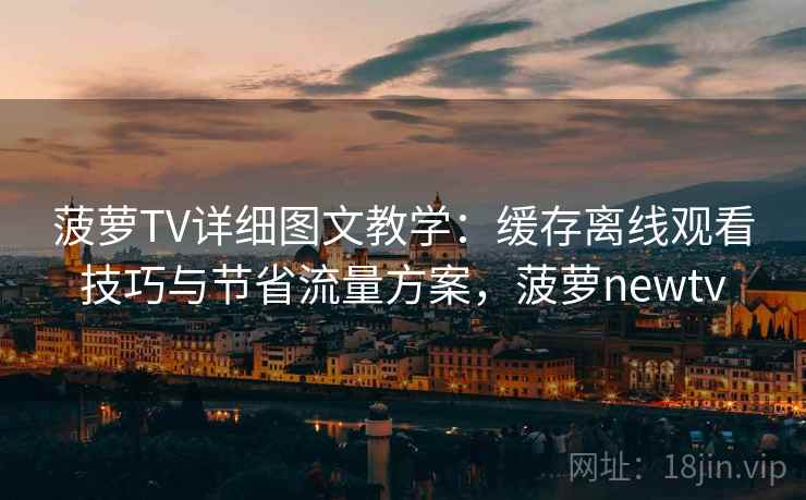 菠萝TV详细图文教学：缓存离线观看技巧与节省流量方案，菠萝newtv