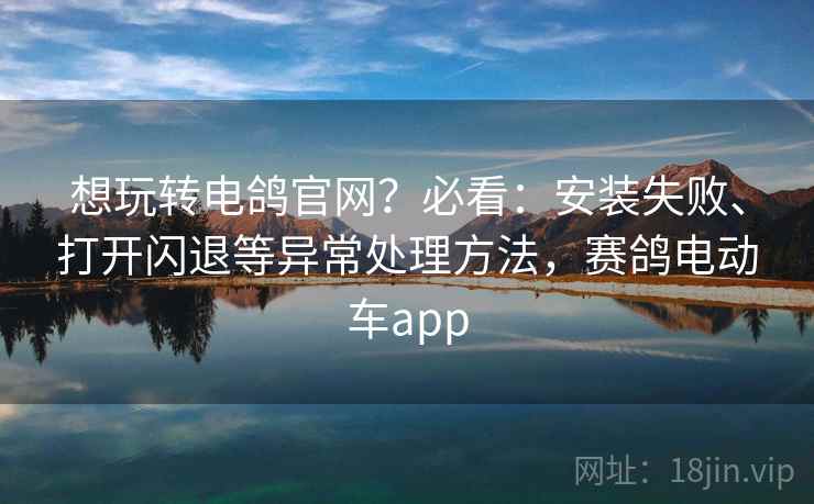 想玩转电鸽官网？必看：安装失败、打开闪退等异常处理方法，赛鸽电动车app