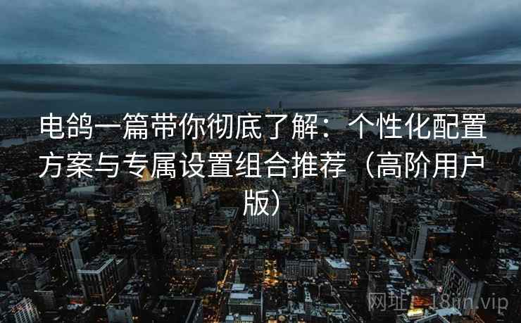 电鸽一篇带你彻底了解:个性化配置方案与专属设置组合推荐(高阶用户版) 电鸽一篇带你彻底了解:个性化配置方案与专属设置组合推荐(高阶用户版)