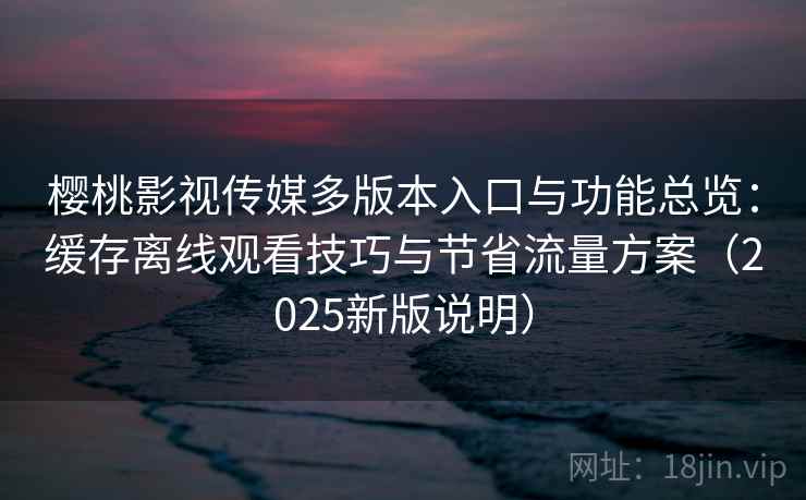 樱桃影视传媒多版本入口与功能总览:缓存离线观看技巧与节省流量方案(2025新版说明) 樱桃影视传媒多版本入口与功能总览:缓存离线观看技巧与节省流量方案(2025新版说明)